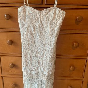 Lace white and cream dress worn once